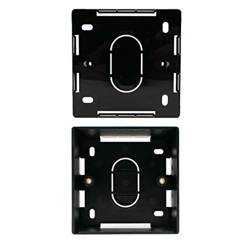 2 unidades de caja trasera Ethernet negra para placa frontal, compatible con placa de pared para cable Ethernet de 86 x 86 x 32 mm Cover