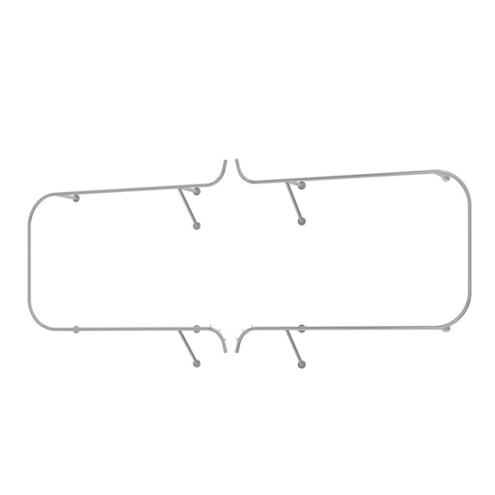 YNBSHGAA Wall Mounted Coat Rack with 5 Hooks, Industrial Clothes Tidy Rail for Entryway, Hallway, Bedroom, Heavy Duty,size_name-300cm