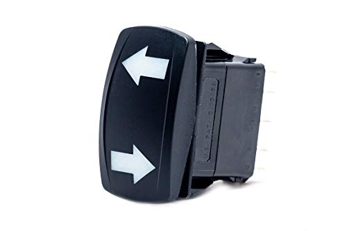 UTV INC Dual Blue LED Back Lit DPDT On/Off/On Vertical Turn Signal Switch