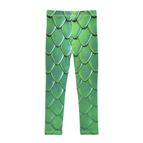 Snake Dragon Green Scales Girl's Leggings for Kids Toddler Girls Sweatpants Legging Pants Ballet Tights 4T2