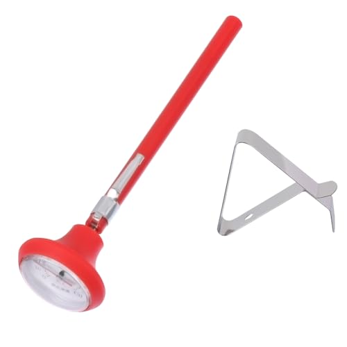 Cabilock 1Set High Temperature Resistance Thermometer with Clip for Cooking Household Food Thermometer for BBQ Poultry and Steak Precision Probe for Accurate Readings