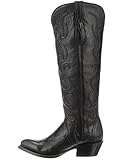 Lucchese Women's Peri Western Boot Round Toe Black 7.5 M