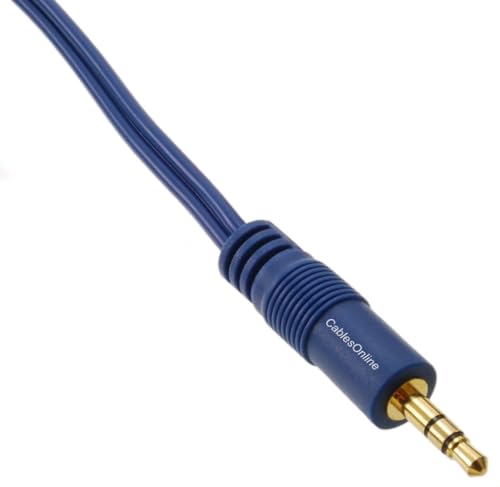 Cable auxiliar 3.5mm estéreo macho a doble mono macho 3.5mm 10 pies miniatura 4