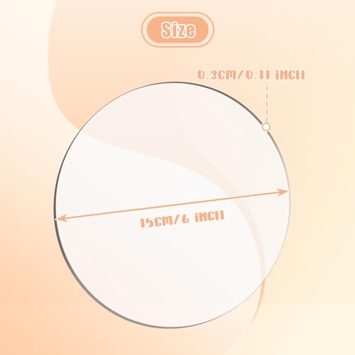 Image of 12PCS 6 Inch Clear Acrylic Circle Sheet, 1 /8 inch Thickness Disc, Round Blank Plastic for Name Cards, Cricut Cutting, Painting and DIY Projects
