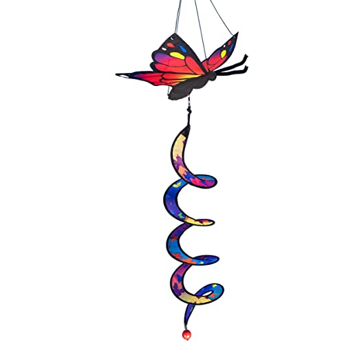CIM Mobile Papillon avec Spirale Butterfly Twister - Envergure : 24 cm - Spirale : 10 cm x 50 cm - Résiste aux intempéries