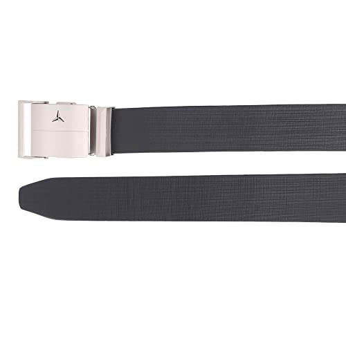 Image of Men's Formal Genuine Leather Auto-lock Adjustable Belt (JAFA-37-BL)