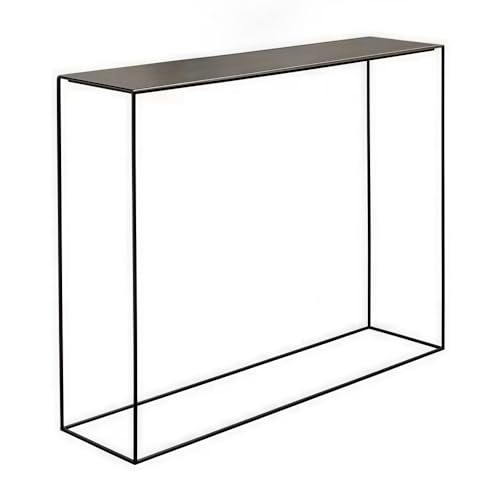 Mesa consola estrecha para entrada, sofá minimalista moderno con marco de metal, ahorro de espacio, pasillo, sala de estar o dormitorio (L23.6)