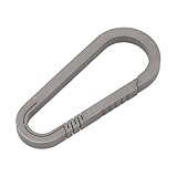 Shophubio Leichter Karabiner für Rucksäcke, Legierung, Schlüsselanhänger-Clip mit Ring, Outdoor-Hängeschlaufe für Schlüssel, für langlebige, 5 mm dicke Metall-Kletterhaken, Rost (groß, grau)