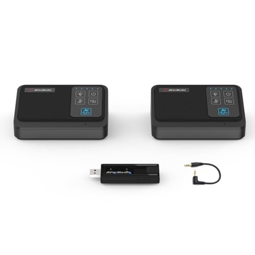 AVerMedia Wireless Conference Speakerphone AW111 con captación de voz 360°, reducción de ruido y botón de silencio, altavoz para conferencias para 10 personas, compatible con laptop, PC y cámara PTZ miniatura 1