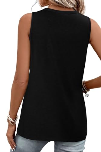 KISSMODA Womens Boho Tops for Summer Sleeveless Tanks Loose Fit Casual Blouse Daily Shirts for Leggings (S-3XL)