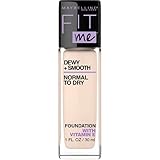 Maybelline New York Fit Me Dewy + Smooth Foundation Makeup, Fair Ivory, 1 Fl. Oz (Pack of 1)