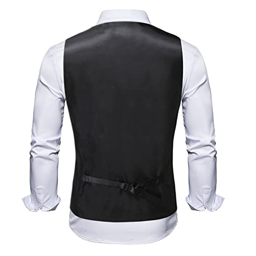 3PC Men's Vest Tie Set Paisley Floral Jacquard Necktie Pocket Square Waistcoat Formal Tuxedo Blazer for Wedding Party3