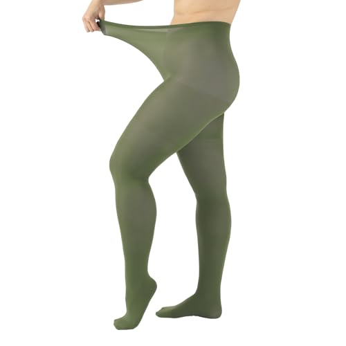 Image of CALZITALY Plus Sizes Anti-Chafing Opaque Tights | 60 DEN | L - 4XL | Black | Italian Hosiery