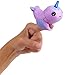 WowWee Fingerlings Light Up Narwhal - Nelly (Purple) - Friendly Interactive Toy
