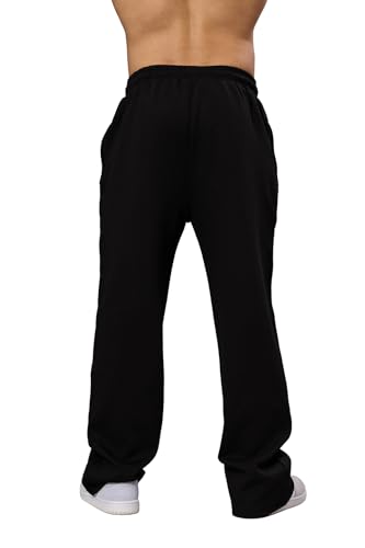 Image of FUAARK Mens Eclipse Straight Tracks Oversized Cotton Gym & Streetwear Pants