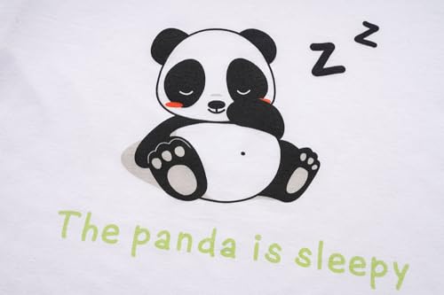 Image of YIJIU Women Short Sleeve Tee and Shorts Pajama Set Cute Alpaca Print Sleepwear