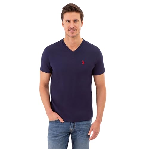 Image of U.S. Polo Assn. Men's Solid V‑Neck T-Shirt