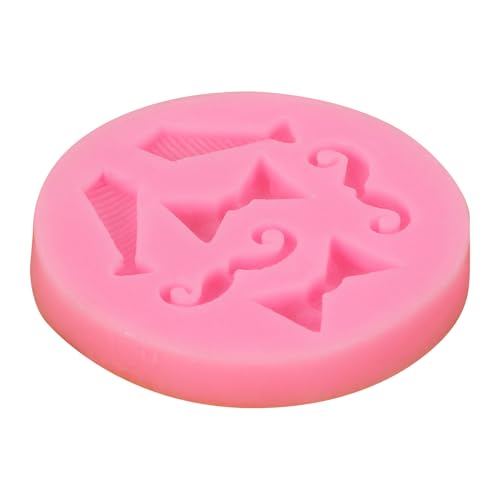 Moldes para decoración de pasteles, fondant, moldes de silicona, pajarita, bigote, chocolate, postre navideño, herramienta para hornear pasteles, molde de chocolate antiadherente, herramienta para de