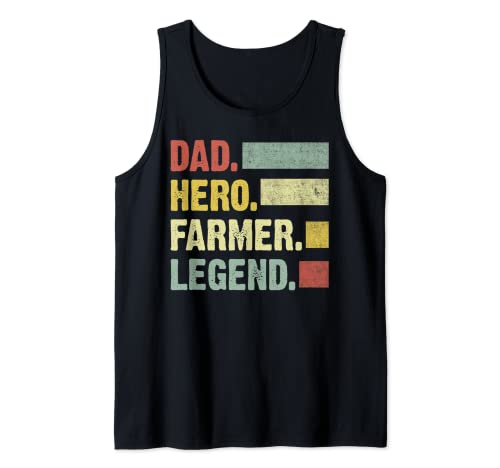 Papá, héroe, granjero, leyenda Camiseta sin Mangas