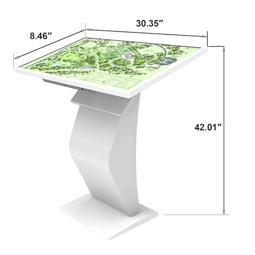Image of 32 inch Touch Screen Kiosk, Windows11 System(8+128g), K-Style Stand Inquiry Machine, Human-Machine Interaction Smoothly for Mall Navigation /Self-Ordering /Advertising /Retail Store