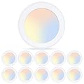 ECOELER 10 Pack 6inch 3CCT LED Disk Light, 3000K/4000K/5000K Selectable Dimmablel Lighting Fixture, 15W Low Profile Flush Mount Ceiling Light, Energy Star & ETL-Listed Approved