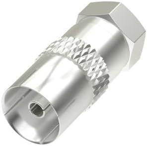 Hama | Adaptador satélite F Macho a coaxial Hembra (Adaptador Antena satélite, C