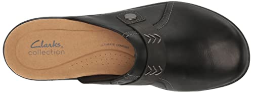 Clarks Women's Laurieann Ella Clog, Black Leather, 8 #TOP4