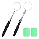 Inspektionsspiegel,Teleskopspiegel, Teleskop-Inspektionsspiegel, Universal Auto Reparatur Inspektionsspiegel, Runder Inspektionsspiegel Teleskopspiegel, für Inspektion von Fahrzeugen, Schwarz, 2PCS