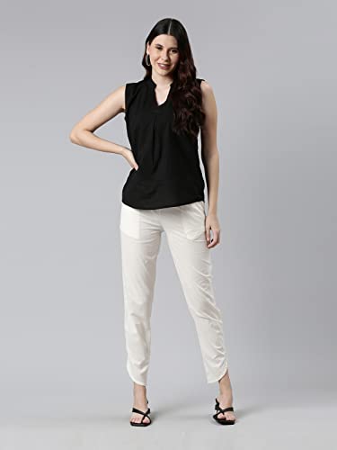 Image of GO COLORS Women Mid Rise Cotton Dhoti Pant