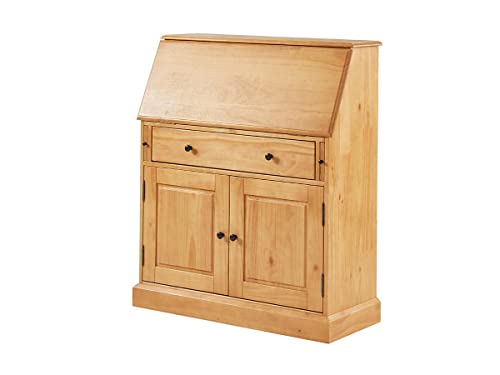 Vente-unique - Secretario de Pino y MDF - Color: Natural Claro - CLEORE