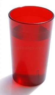 New Star Foodservice 46489 Tumbler Beverage Cups, Restaurant Quality, Plastic, 20 oz, Red, Set of 12 - coolthings.us