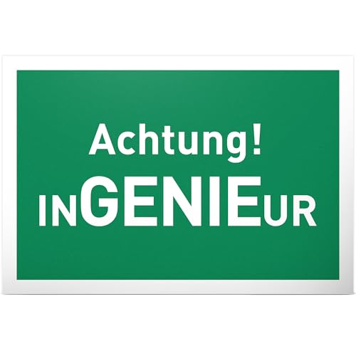 DankeDir! Ingenieur - Kunststoff Schild - Partydeko Bachelor Master Geschenk Dekoration Geschenkidee Studenten - Geschenk Glückwunschkarte Deko Karte Abschluss bestandenes Studium Studienabschluss