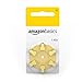 Amazon Basics 60-Pack Hearing Aid Size 10 Zinc-Air Batteries, 1.45 Volt, Yellow Tab, 4-Year Shelf Life, Child-Safe Package (Use Scissors to Open)