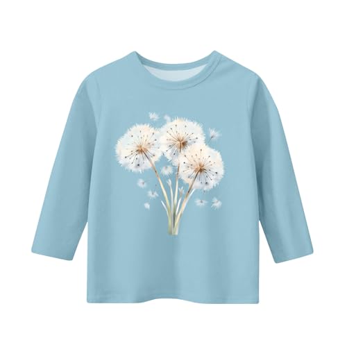 Shirts for Girls 10-12 Trendy 3/4 Sleeve Cute Clothes Fall Round Neck Tops Stylish Teen Clothes Floral Print 3-14 Years2