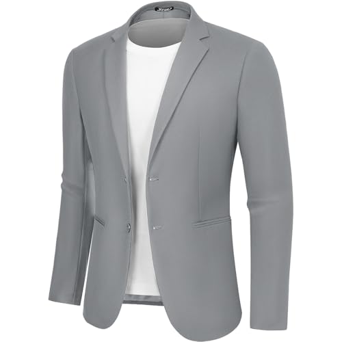 Men's Casual Blazer Slim Fit Suit Jacket for Men Two Button Sports Coats Wedding Prom Party2