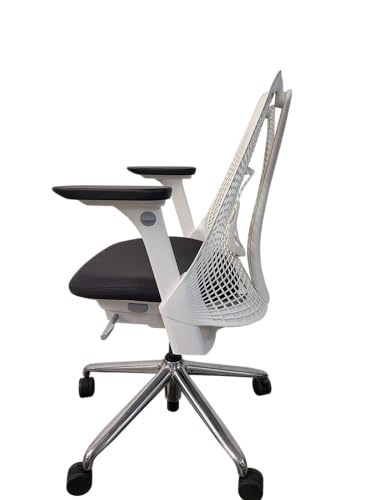 Image of OFFICE LOGIX SHOP Нeгmaп Μilleг Sayl Chair (Open Box) (White w /Lumbar Chrome Base)