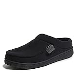 Dearfoams mens Brendan Memory Foam Clog Slipper, Black (Perforated), X-Large Wide US