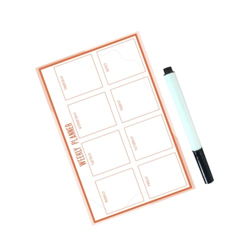 Cabilock Tableau Blanc Hebdomadaire Autocollant Réutilisable en PVC Robuste Calendrier Mural Effaçable à Sec pour Organisation Familiale et Scolaire Agenda Hebdomadaire Couleur Aléatoire