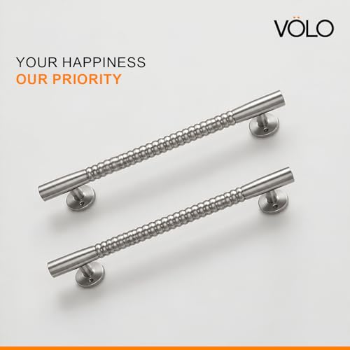 Image of VOLO Main Door Pull Push Handle for Main Entry | Interior Exterior Use | Modern Home Office Door Hardware Pull Handle | (Silver Satin, 8 Inch (200MM), Pack of 1 Piece (K-59))