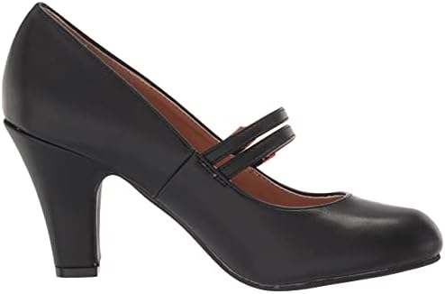 Journee Collection Womens Windy Strappy Mary Jane Heels Black 7 Medium (B,M) | Image 5