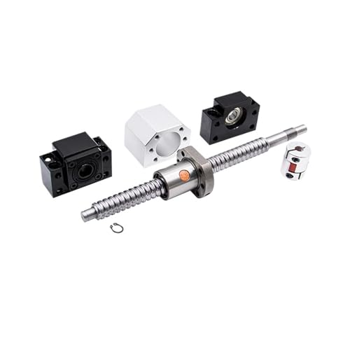 Metal Ball Screw nut end Processing 25MM Ball Screw SFU2510 End Machined + RM2510 Ball Nut + BK20 BF20 End Support+ Coupler 17x14mm(600mm)