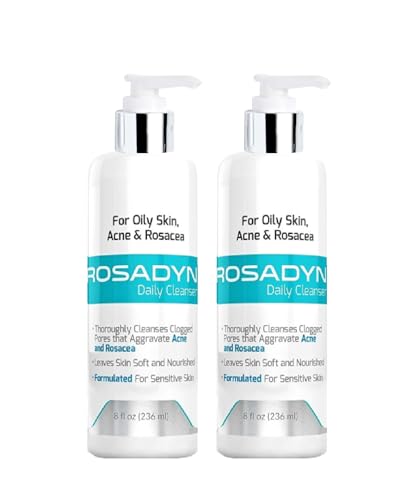 Rosadyn+ Gel Cleanser 2-Pack for Sensitive Skin, Acne, Rosacea and Breakouts |Formulated with Organic Honey