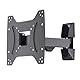 Hama TV Wandhalterung Schwenkbar, Neigbar (19-48 Zoll TV Halterung für Fernseher bis zu 20 kg, max. VESA 200x200, 1 Arm, Ausziehbare Fernsehwandhalterung inkl. Fischer-Dübel & Bohrschablone) schwarz