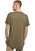 Build Your Brand Men's Shaped Long Tee T-Shirt (Pack of 1), Olive, 4XL #2
