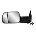 Replacement Driver Left Side Door Towing Mirror Chrome Back Cover Power and Heated Glass with Turn Signal Light and Puddle Light Manual Folding and Temperature Sensor For Ram 1500 2500 3500 2009-2018