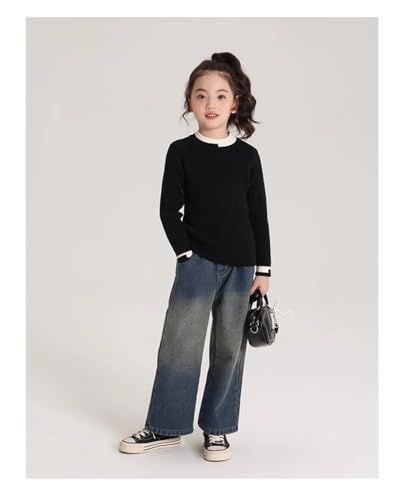 Girls Turtleneck Sweater Kids Casual Long Sleeve Knit Pullover Tops2