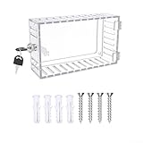 Scatola di blocco termostato da parete con grande copertura in acrilico trasparente e codice di combinazione per protezione in case, scuole, hotel, ristoranti, facile installazione, guardia si adatta