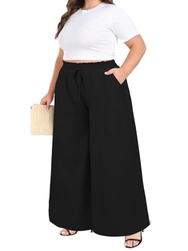 Image of Rayon Plus Size Palazzo for Women