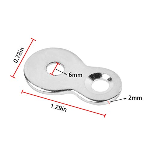 20 Pack Figure 8 Steel Desk Top Fastener Clip Heavy Duty FigureEight