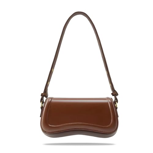 Zengmei Bolsa de ombro, bolsa de designer, bolsa de sela para mulheres e meninas, Marrom